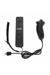 Набор контроллеров Nintendo Wii Remote + Wii Nunchuk (черный)